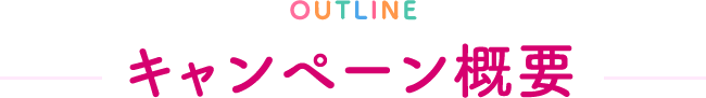 OUTLINE キャンペーン概要